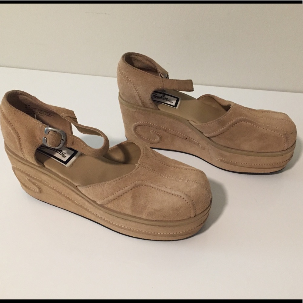 Sz9 Vintage Suede platforms.  Real leather